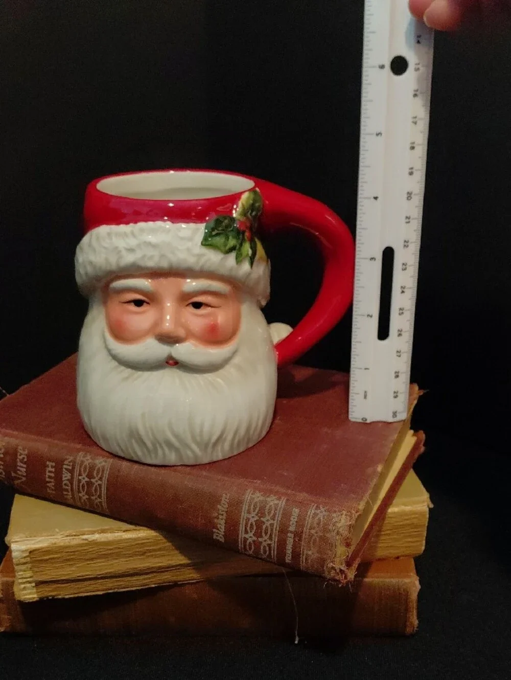 Certified International Santa Face Ceramic Mug in Red and White